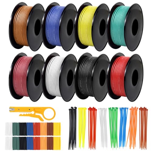 Fil électrique 30 AWG en silicone souple et cuivre étamé pour bricolage