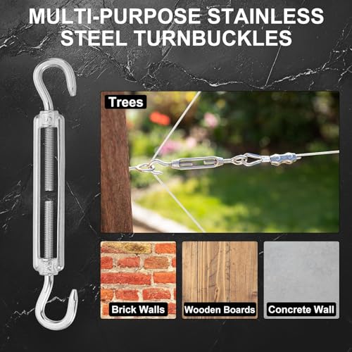 MECCANIXITY Pack de 10 tensores con gancho M5 de acero inoxidable 304 miniatura 4