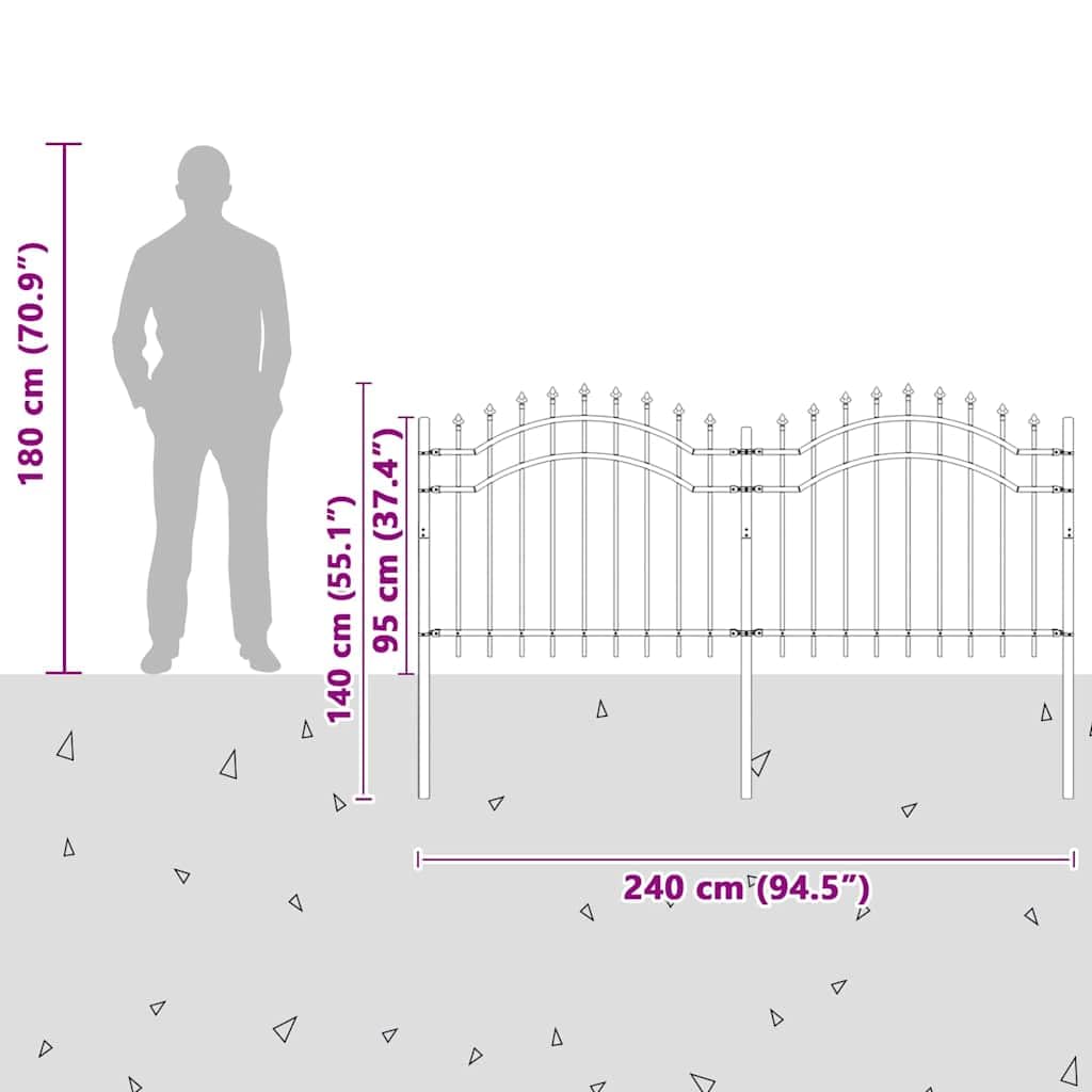 Generico Recinzione per Giardino Bianco 140 cm,Articoli di ferramenta,Barriere e recinzioni,Pannelli per recinzioni-42003969