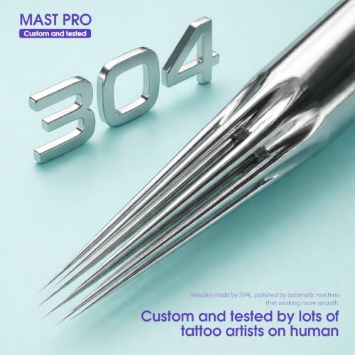 Image of Mast Pro Tattoo Cartridges 20Pcs Disposable Needles Bugpin Round Magnum 1205RM