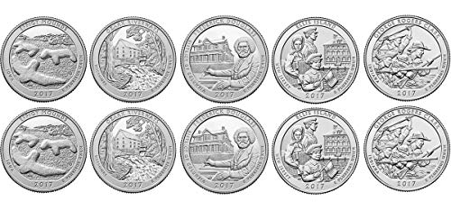 2017 P, D BU National Parks Quarters - 10 coin Set Uncirculated