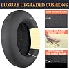 SOULWIT Micro Suede Replacement Earpads for Sony WH-1000XM4 (WH1000XM4) Headphones, Ear Pads Cushions with Noise Isolation Foam, Added Thickness, Without Affecting Sensor - Black #2
