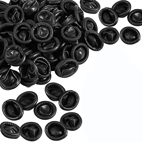 Aboiled 800 piezas de dedos desechables de látex, guantes protectores para las yemas de los dedos, accesorios de repuesto, dedos antiestáticos negros, vainas de goma