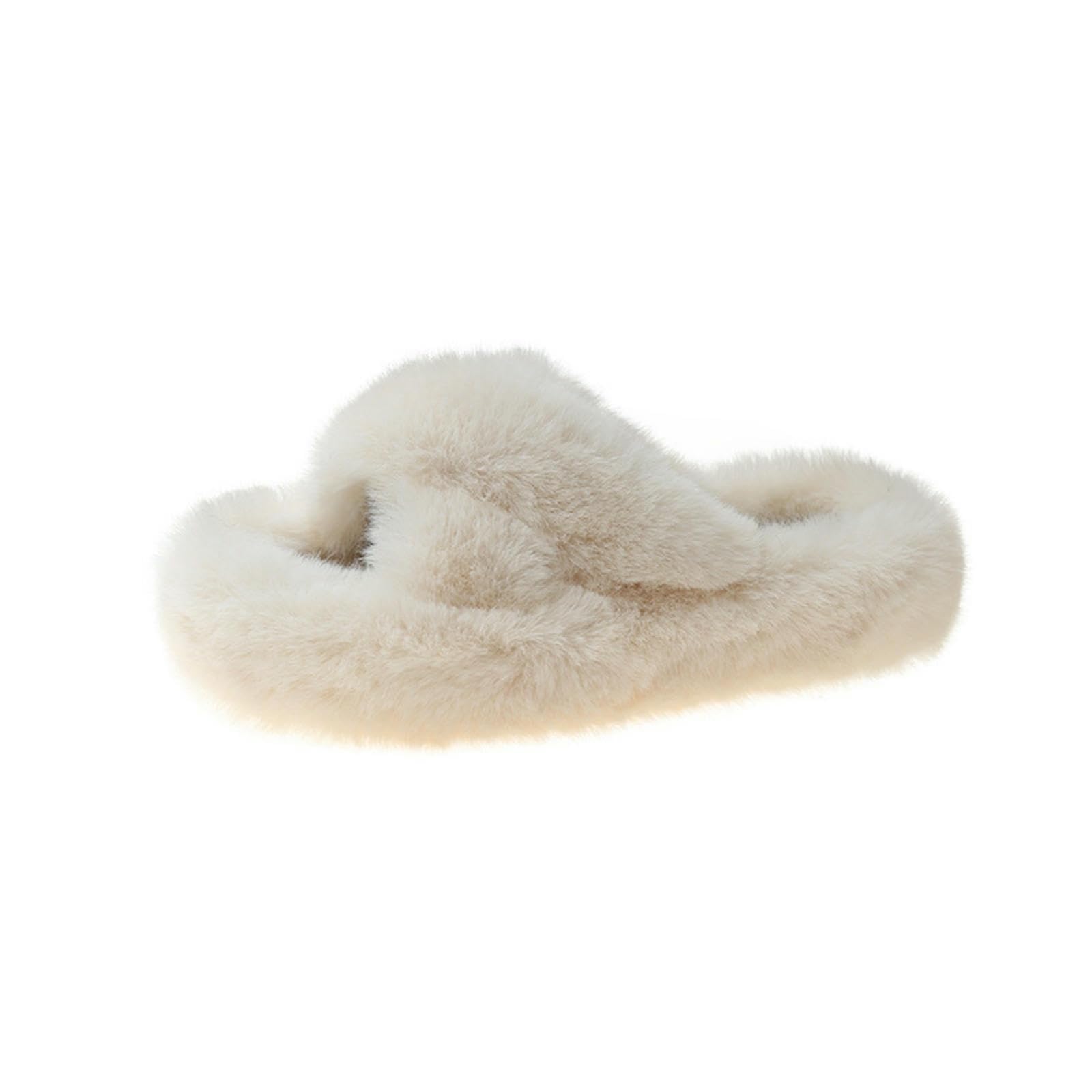 Pantofole Donna Pantofole Calde Scarpe di Grandi Dimensioni Non Slittano Pantofole Domestiche-bianco-35