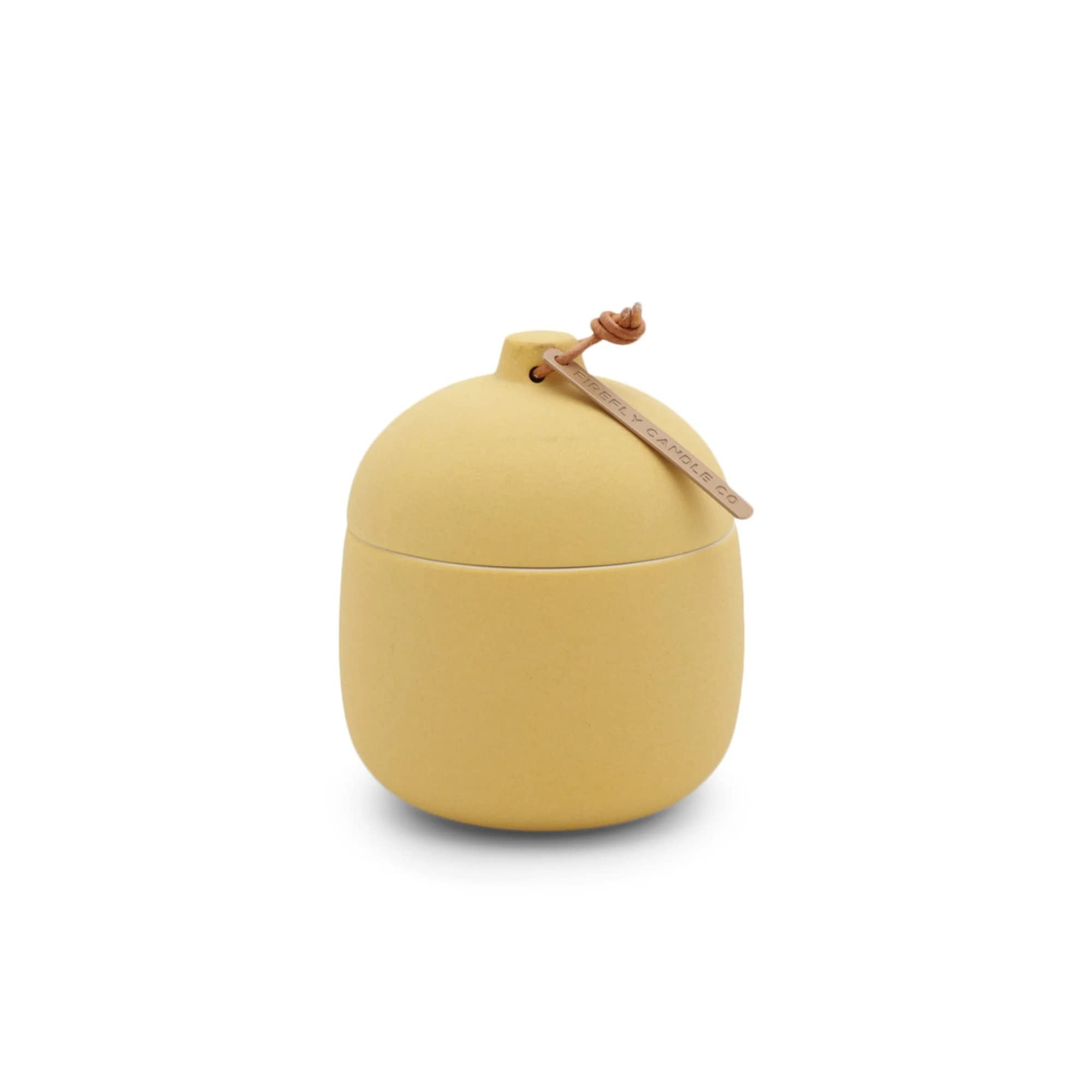 PaddywaxScented Candles Firefly Keepsake Collection Fragrant Soy Wax Candle in Ceramic Canister, 4-Ounce, Lemon Hibiscus