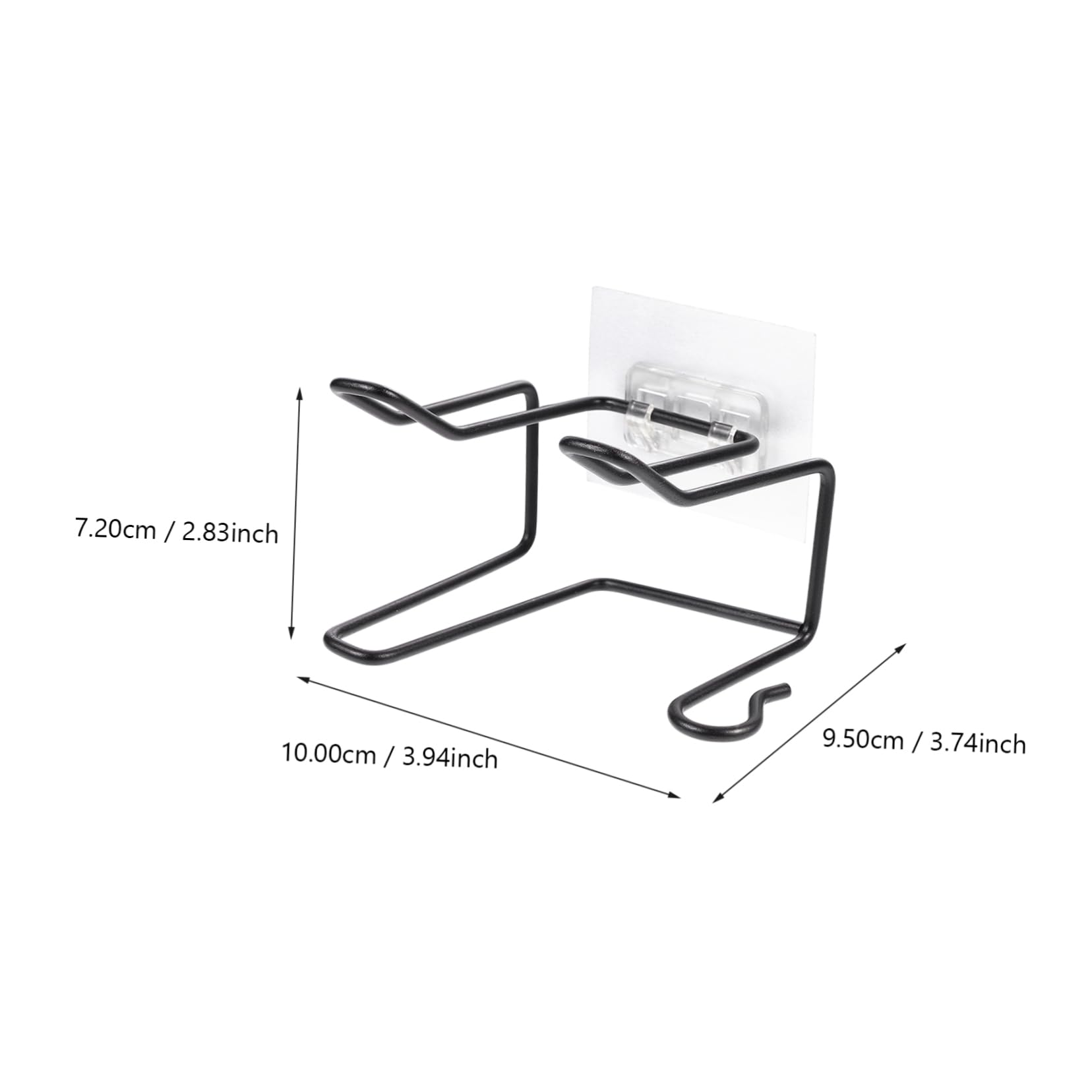 COLLBATH Stainless Steel Hair Dryer Hanger Wall-mounted Rack Bathroom Storage Hands- Stand