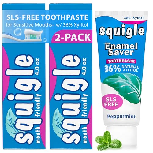 Squigle Enamel Saver Toothpaste (Canker Sore Prevention & Treatment) Prevents Cavities, Perioral...