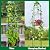Tower Obelisk Garden Trellis 100% Metal 6.3 Feet Tall Plant Support for Climbing Vines and Flowers Stands,Black Green Lightweight Plant Tower