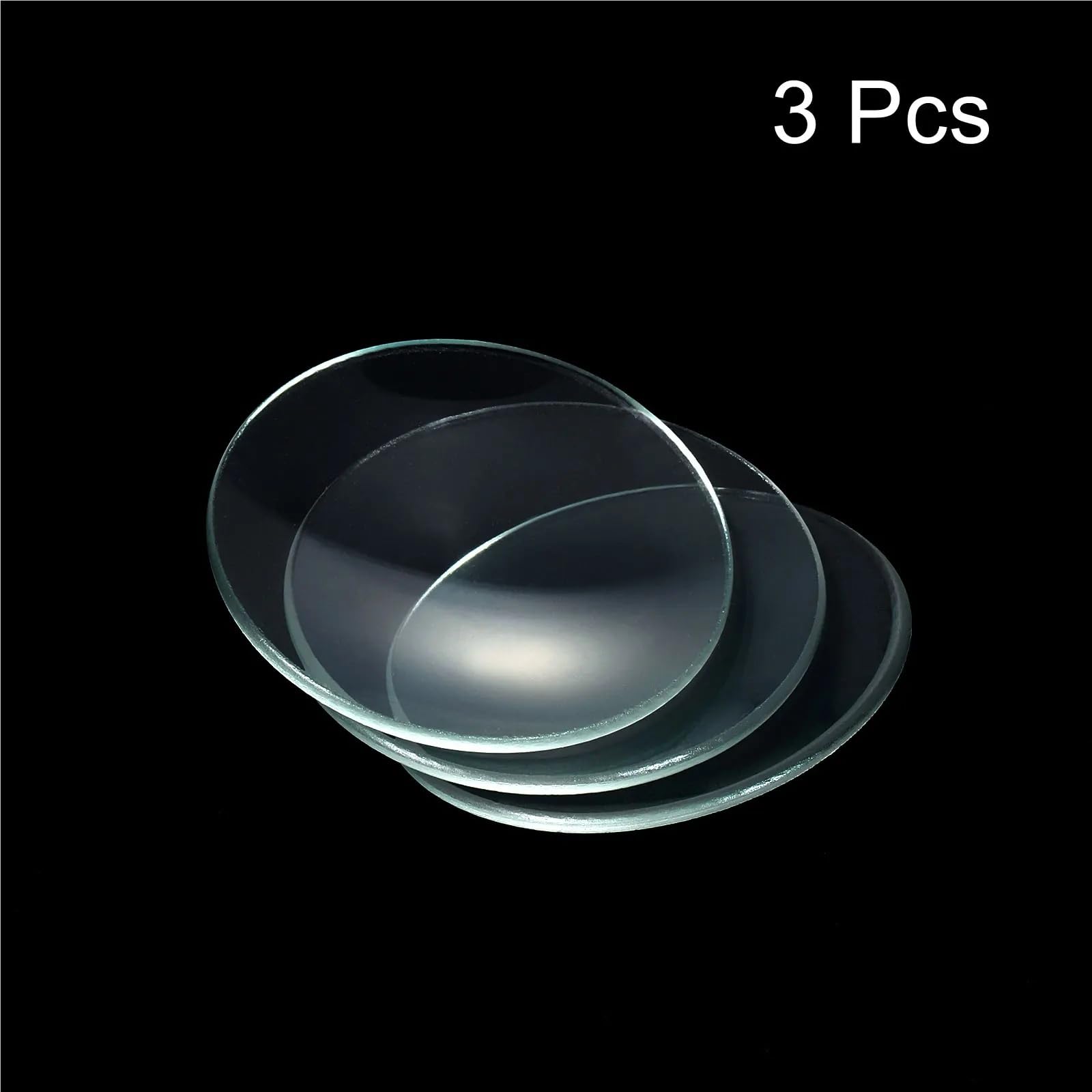 Tapa de Vidrio de Laboratorio con Bordes Lisos y Arco Biselado. Material de Vidrio de Laboratorio. Plato de evaporación de 50 a 150 mm de diámetro.(120mm 4Pcs)