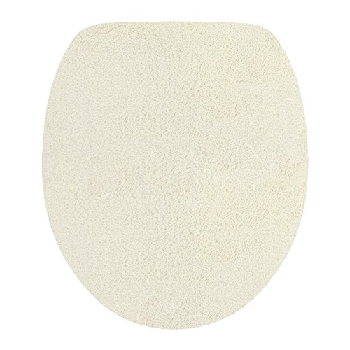 DILUMA WC-Deckel-Bezug Flauschiger Toilettendeckelbezug Klodeckelbezug mit Gummizug Premium Badteppich oval 1200 g/m²… – Bild 3