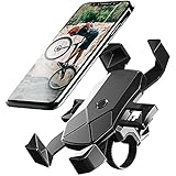 DODOLIVE 自転車 スマホホルダー ワンタッチ固定式 バイク スマホホルダー 360度回転 自転車 携帯ホルダー ロードバイク クロスバイク スマホ固定 スクーター 携帯置き ママチャリ用 スマートフォン ホルダー 脱着簡単 片手操作 bike phone holder For iPhone androidなど（4.7-7インチに適用）