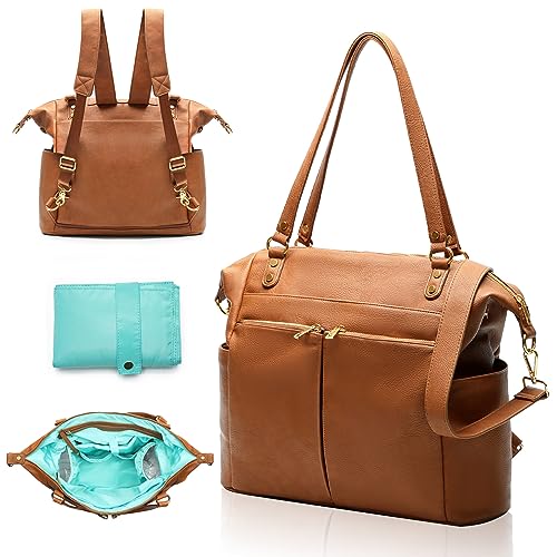 Wickelrucksack Wickeltasche Leder, Baby Rucksack Von Miss Fong...