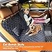 RUYICZB Dog Car Seat Cover for Back Seat with Hard Bottom,Pet Back Seat Extender with Door Protectors,Waterproof Non-Slip Dog Hammock for Car SUV,Dark Orange