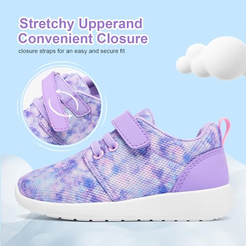 HIITAVE Toddler Tennis Shoes Girls Sneakers Walking Running Athletic Summer Shoes3