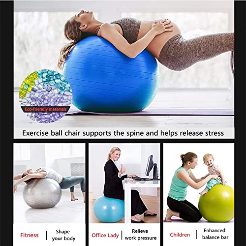PVC piłka gimnastyczna zagęszczona piłka do jogi 45/55/65/75 cm joga siłownia ćwiczenia ćwiczenia piłka mucha mate pilates pompka piłka w zestawie z pompką piłka do jogi (GRAY-55cm)