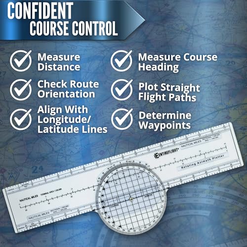 EntireFlight - E6B Flight Computer, Aviation Plotter, & Manual Box Set - Essential Pilot Accessories And Aviation Tools For Your Flight Bag - Use With IFR VFR Sectional Charts - Premium Aviation Tools