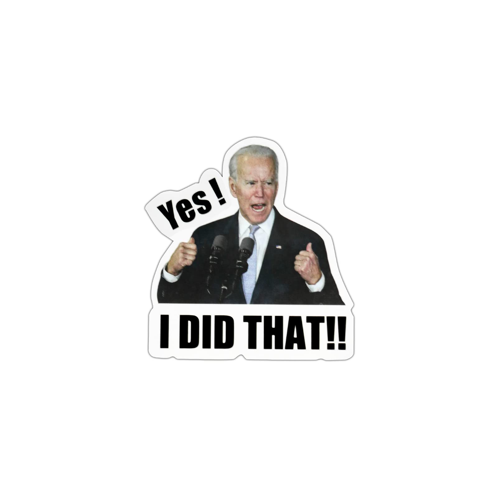 100Pcs I Did That Biden Funny Bumper Stickers - Anti Joe Biden I Did That Stickers Gas Pump - Small Car Stickers and Decals - Motorcycle Helmet Laptop Cell Phone Wall Window Fuel Pump Stickers. (B)