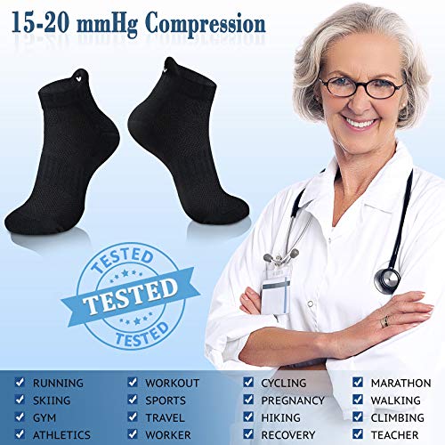 Image of CHARMKING Compression Socks for Women & Men Circulation 15-20 mmHg is Best for Athletic Running Cycling Nurse Daily Wear