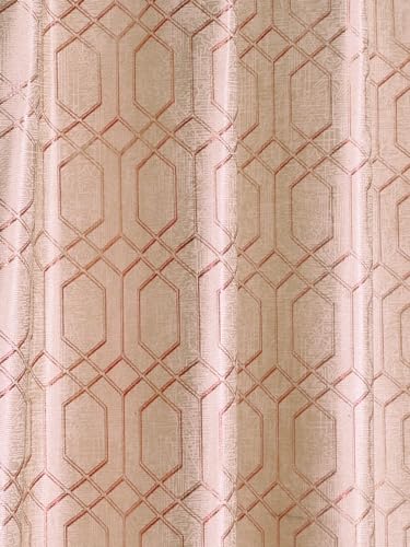 Image of Cortina Striped Light-Filtering Polyester Curtains 5 feet Long Set of 2 for Window [ Opacity: 50-60%, Color: Brown, Knitting Foil Curtains -160 GSM ]