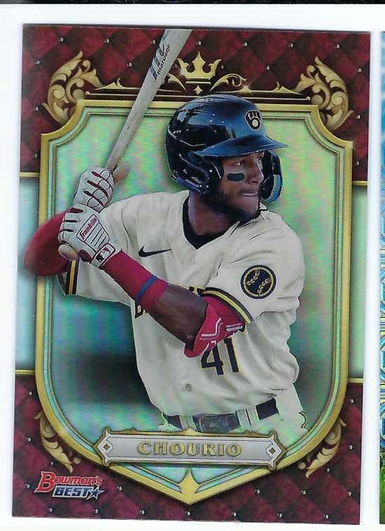 JACKSON CHOURIO 2022 Bowman's Best Prospective Royalty #PR-3 Baseball Rookie Card RC Milwaukee Brewers