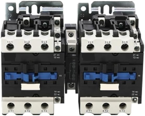 ATO 95 Amp AC Contactor Mechanical Interlock Magnetic Contactor 4Pole 4NO+2NC Auxiliary, Middle Position 24V Coil