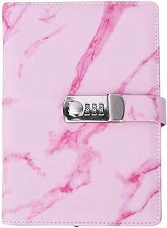 100 folhas/200 páginasDiário de bloqueio de senha A5 diário de couro PU capa dura caderno de couro bloqueio diário bloqueio de couro caderno de escrita combinação de bloqueio material de escritório