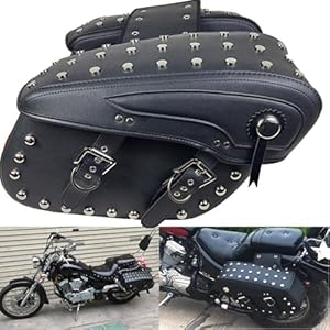 Vechkom Vintage Saddlebags Motorcycle 16L Universal Pu Waterproof Saddle Bags For Scooter Honda Suzuki Yamaha Hd Street Sportster 2 51buuugub0l. sl500 . ss300