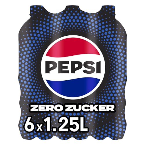 pepsi Zero Zucker, Das zuckerfreie Erfrischungsgetränk von Pepsi ohne Kalorien, Koffeinhaltige Cola in der Flasche, EINWEG (6 x 1.25 l) (Verpackungsdesign kann abweichen) 3