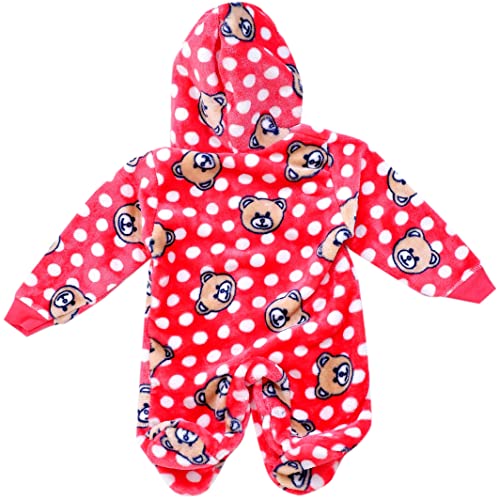 Image of ICABLE Baby Boys Baby Girls Infants Kids Shearing Velvet Full Sleeves Winter Wear Romper Set Overall Set