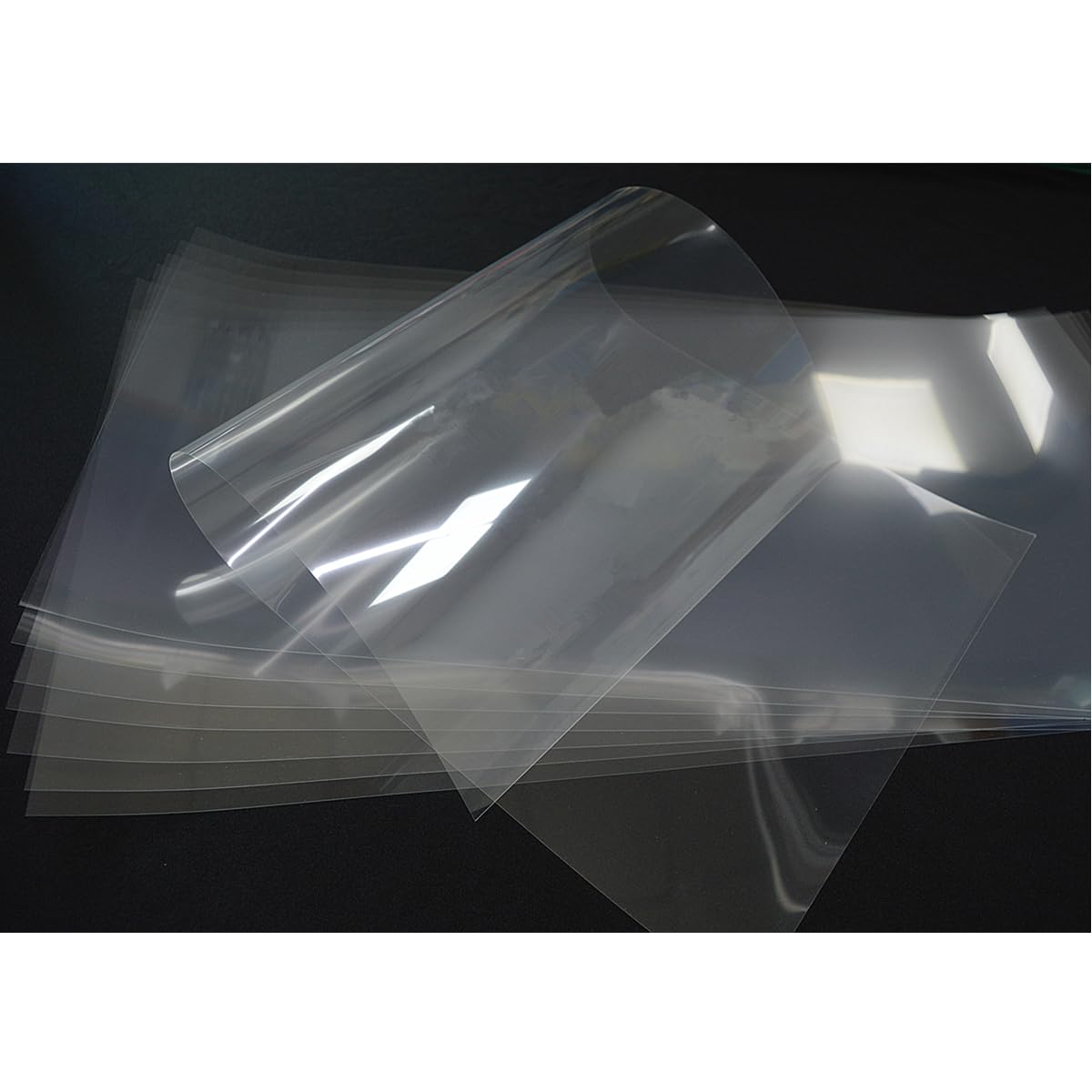 Photo 1 of ** Missing some sheets** ZHluja 10 Sheets 6 mil Acetate Mylar Sheet 12 x 24 inch Transparent PET Blank Stencil Sheet for Cricut, Silhouette, Craft Template Material