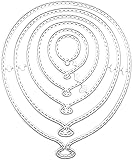 Balloon Die Cut for Card Making, Nesting Metal Cutting Dies Congratulations Die Cuts Happy Birthday Embossing Stencils Template for DIY Scrap-Booking Decor Wedding Birthday Blessing Card