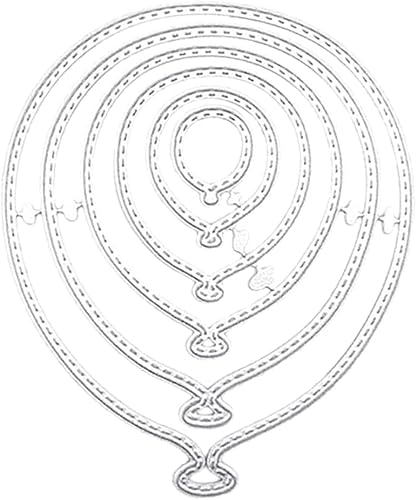 Balloon Die Cut for Card Making, Nesting Metal Cutting Dies Congratulations Die Cuts Happy Birthday Embossing Stencils Template for DIY Scrap-Booking Decor Wedding Birthday Blessing Card