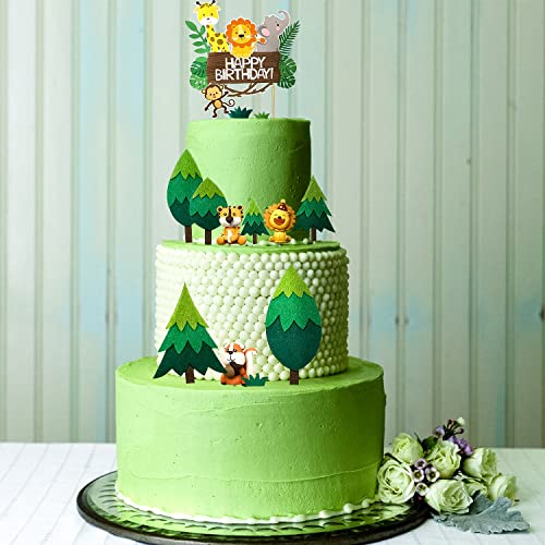 13 Stuks Jungle Dieren Cake, Safari Dieren Cake Decoratie, Taartdecoraties dierentuin, Jungle Party DierTaart Decoratie… - Image 5