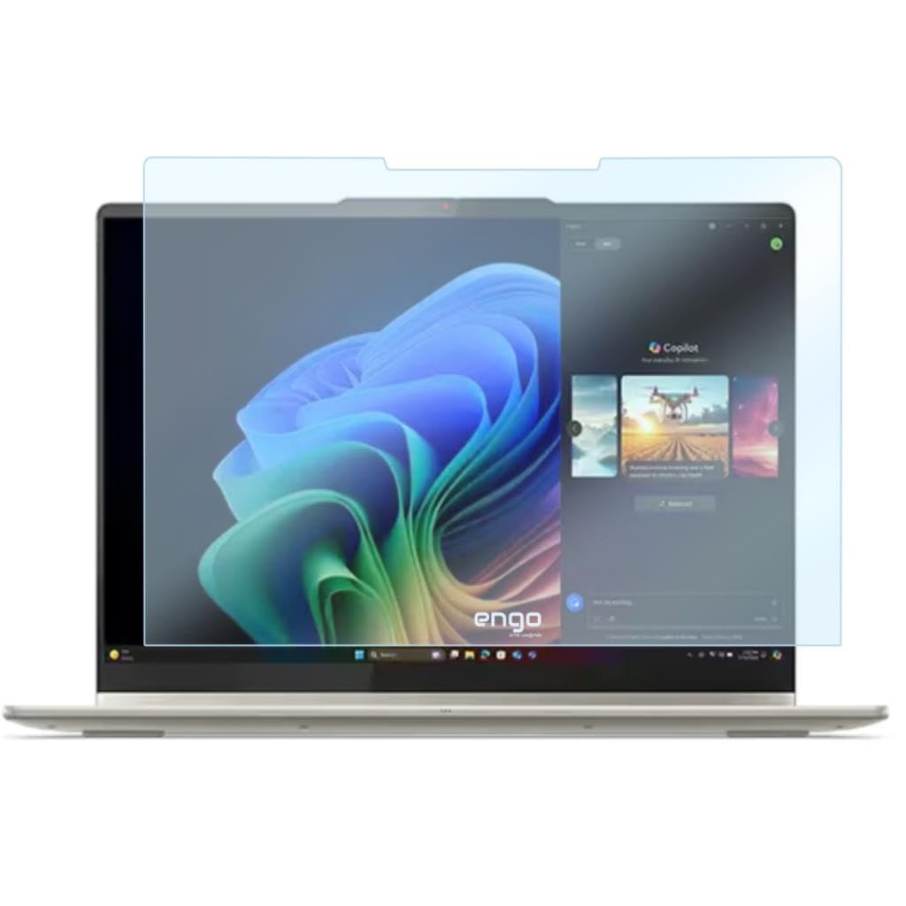 Engo Lenovo Ideapad 5 Gen 9 14 İnç İle Uyumlu Ekran Koruyucu Notebook, 9h Temperli Kırılmaz Esnek Nano Cam, Çizilmeye Ve Darbeye Dayanıklı Laptop Koruma, Hd Şeffaf