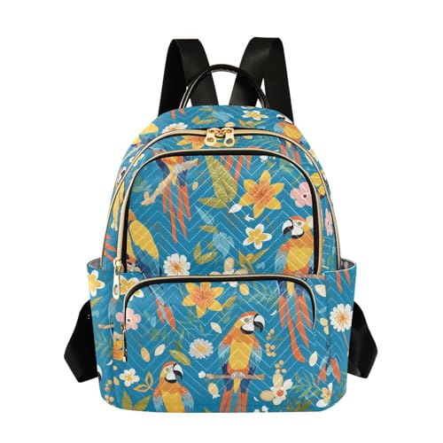 Mochila antirrobo ligera de guacamayo tropical para evitar hurtos en clase