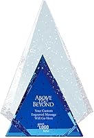 Vista 5 de Baudville Trofeo grabado personalizado - Alabanza brillante - Premio de cristal - Padre