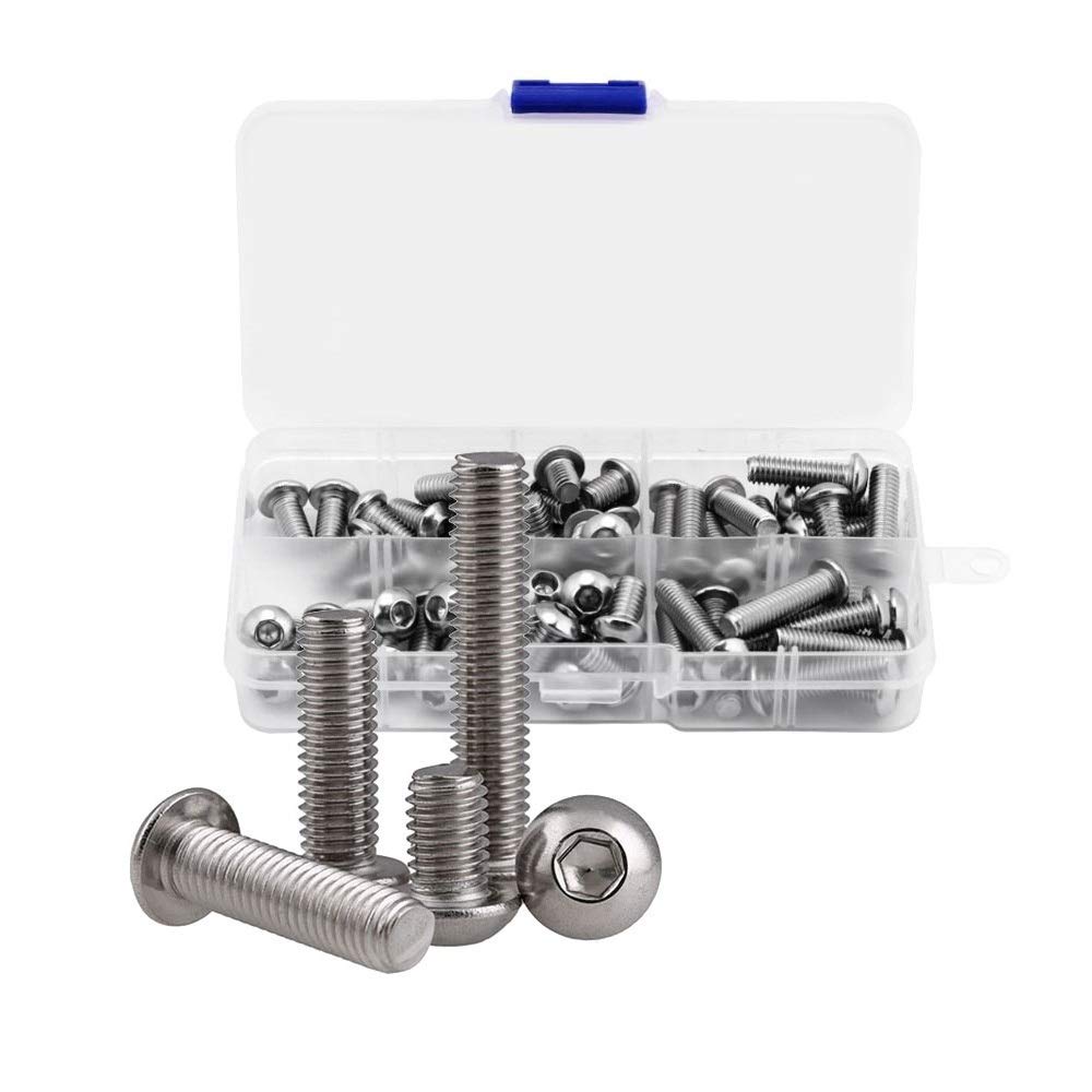 Vis M6 hex bouton pour réparer sans perdre vos pièces avec la boîte plastique incluse