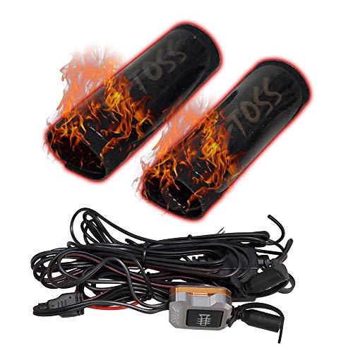 IZTOSS Universal Motorcycle ATV 12V Heated Grips Warmer Pad Kits with Wires
