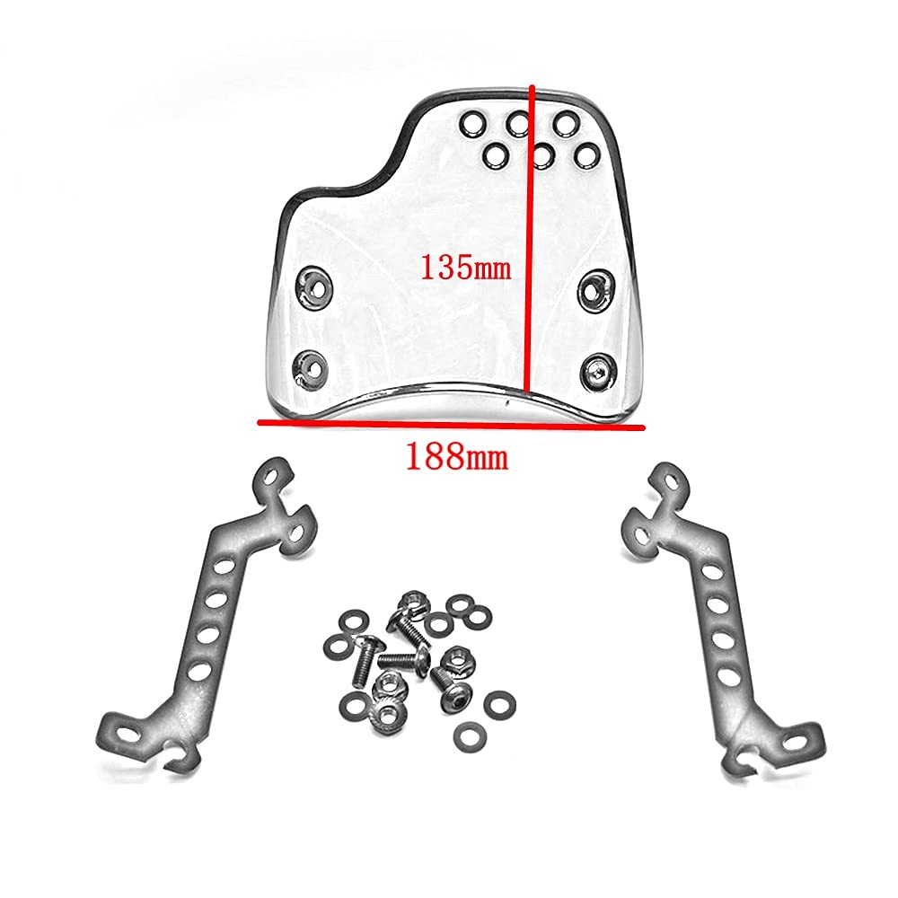 DUBDOG Parabrisas de Motocicleta, Parabrisas de Motocicleta, Parabrisas de Motocicleta Protección contra el Viento Protección Flyscreen Compatible con Scrambler 2015-2021 (Color : Silver)(Silver)