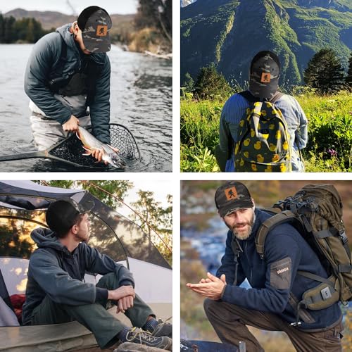 Image of Mens Hat Snapback Trucker Hats Outdoor Gifts for Men Dad Husband Father's Day Leather Pattern Baseball Cap