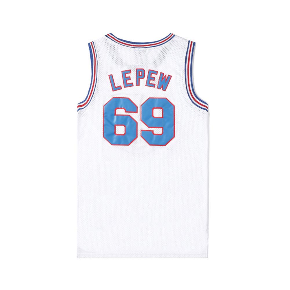 Legend Space Basketball Trikot,23# Michael Jordan Retro Mesh atmungsaktives Trikot,Basketball Swingman Trikot Retro Gym Weste 90S Hip Hop Kleidung für Party (XS-XXL)-White.69-XXL(190.195cm)