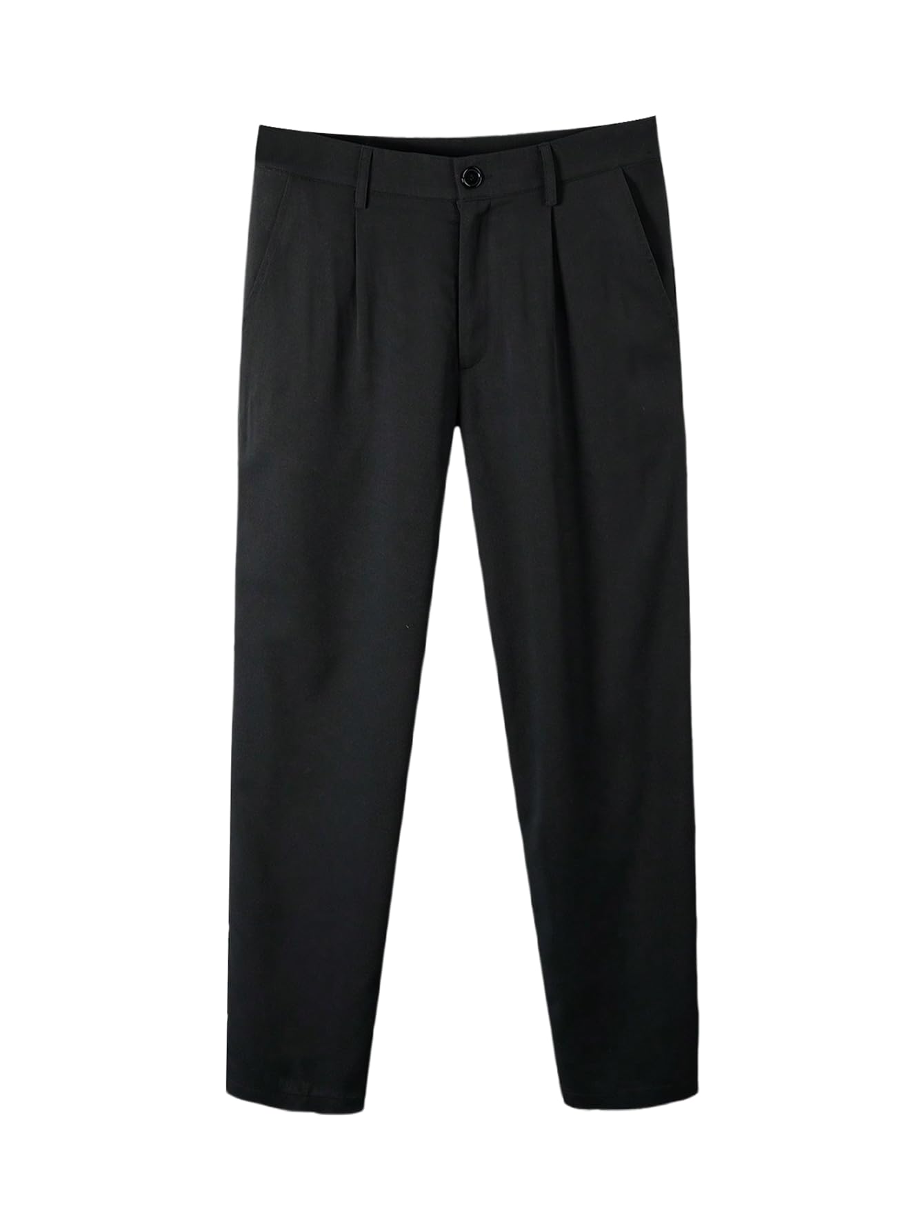 OYOANGLE Mens Pleated Dress Pants Zipper Fly Work Casual Slacks Business Casual Trousers