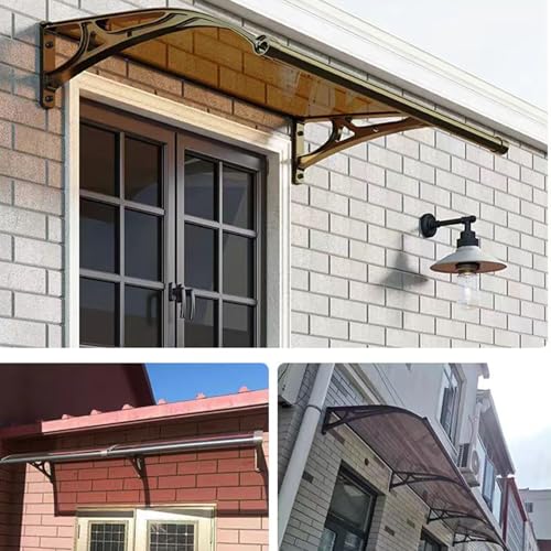 Auvent de fenêtre d'extérieur anti-UV et pluie avec structure métallique robuste