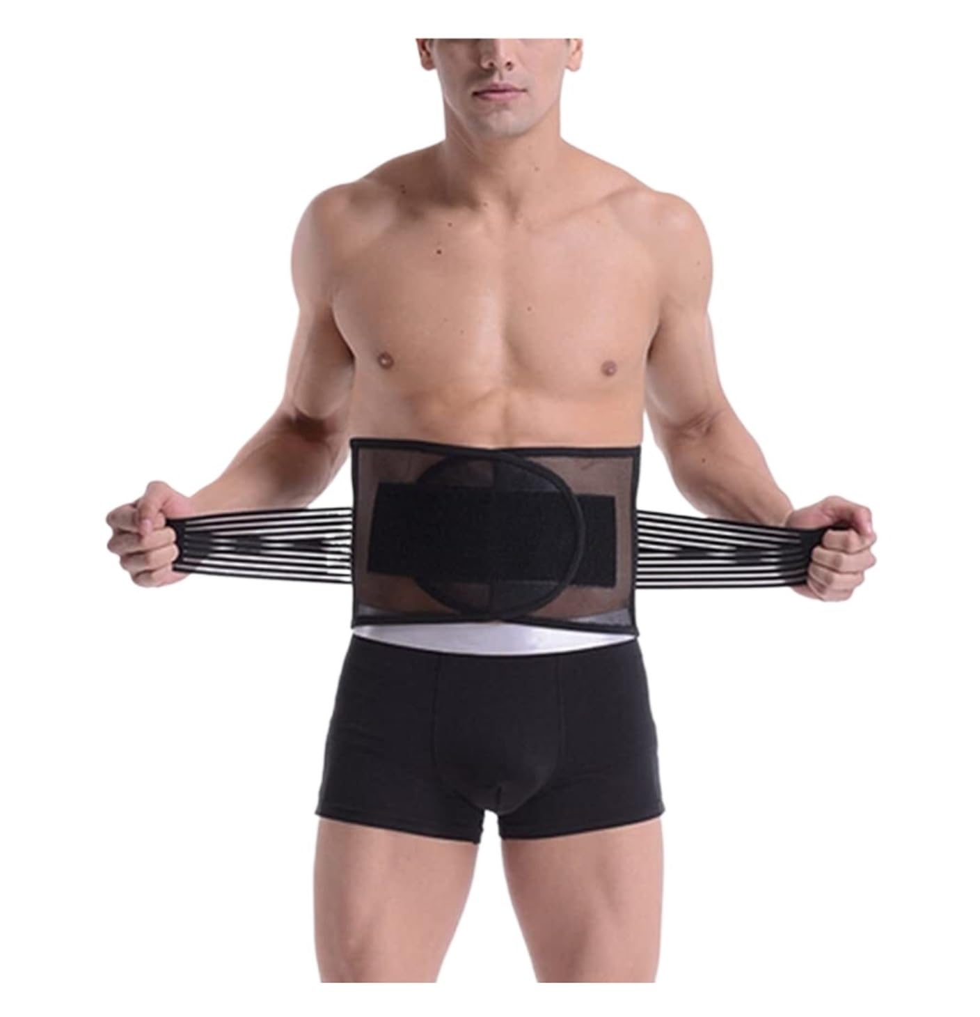 Faja Lumbar Cinturón Reductor de Cintura para el Sudor, Ajustable, para Gimnasio, Fitness, Sauna Cinturón Apoyo Lumbar(S)