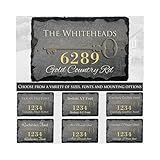 Fully Customizable Slate Home Address Plaque