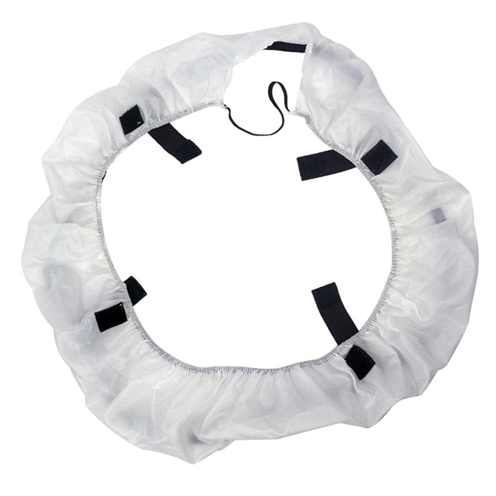 foldable portable 12 inch video ring light softbox diffuser cloth elastic cover (white)