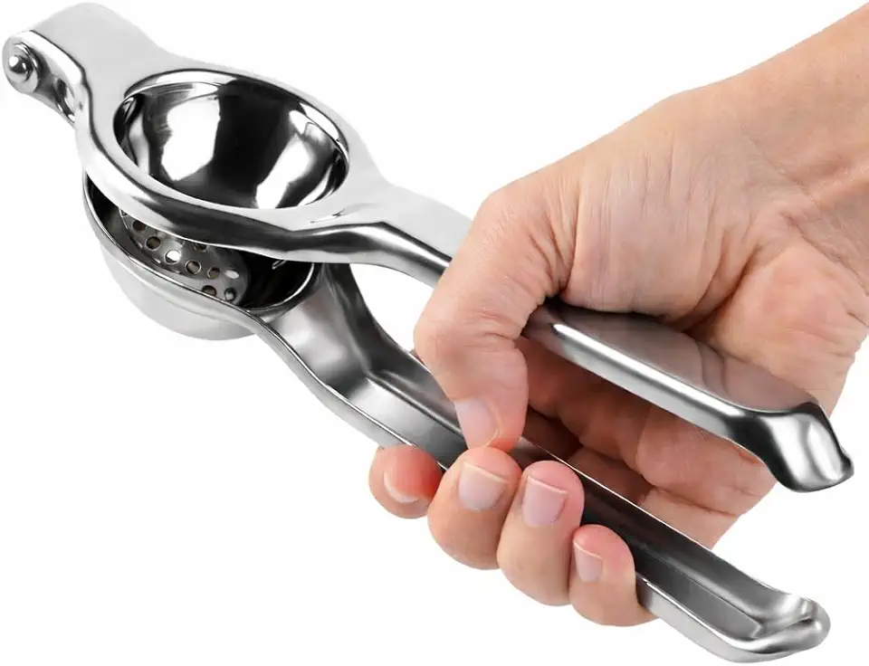 Espremedor de Limão Manual em Metal Resistente – Extração Máxima, Durável, Ergonômico e Fácil de Limpar Ideal para Cozinha Premium