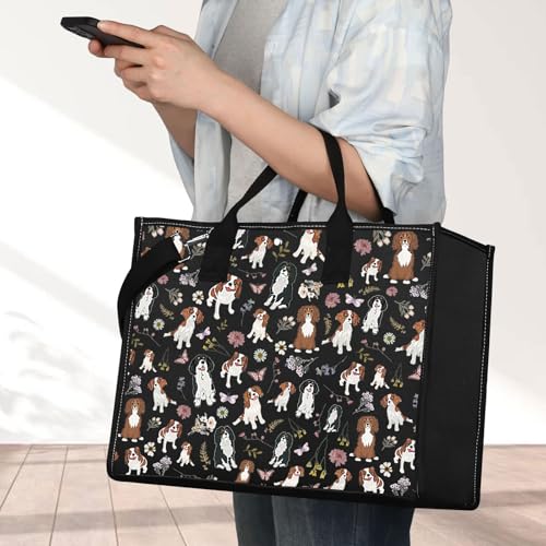 Bolso tipo tote para mujer con diseño de Cavalier King Charles Spaniel, ideal como regalo miniatura 2