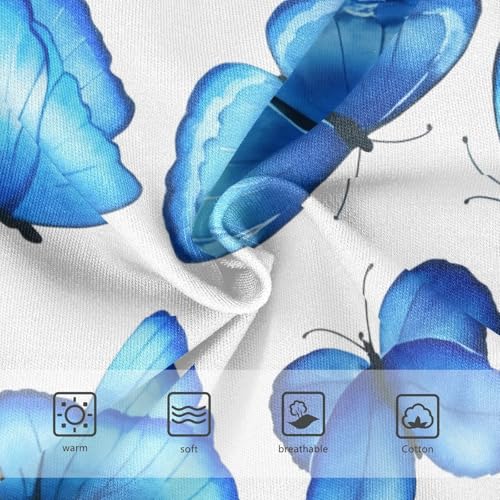 Cotton Toddler Girls Underwear Blue Butterflies Wing White Little Girl Panties Flower Briefs Underpants 2t3