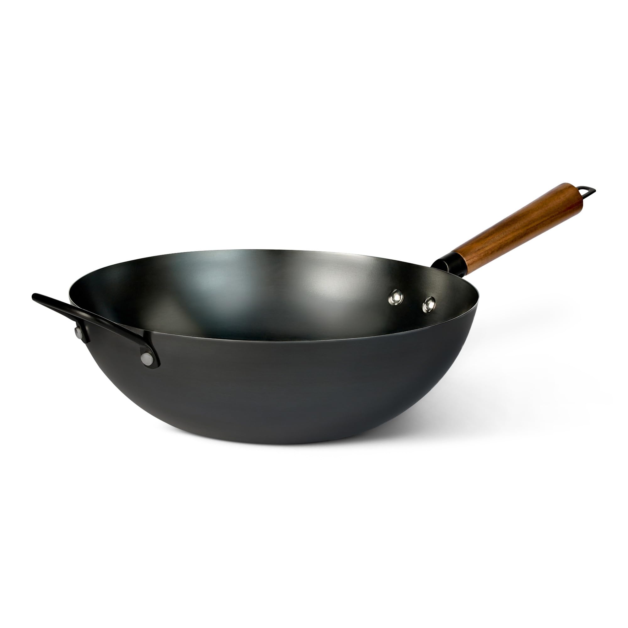 Amazon Basics Carbon Steel Pre-Seasoned Wok